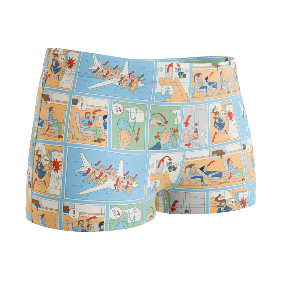 The Improper Protocol | Airplane Pamphlet Modal Boyshort Underwear