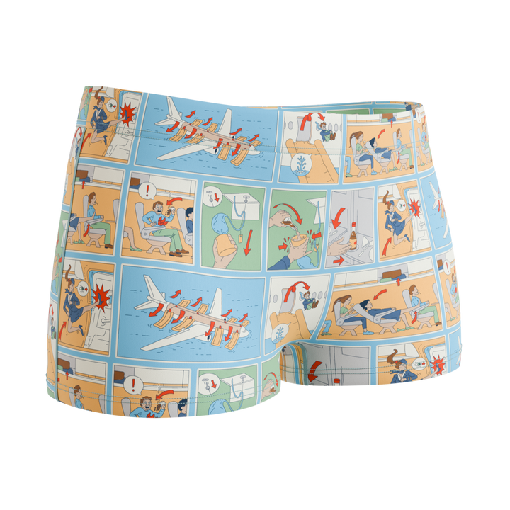The Improper Protocol | Airplane Pamphlet Modal Boyshort Underwear