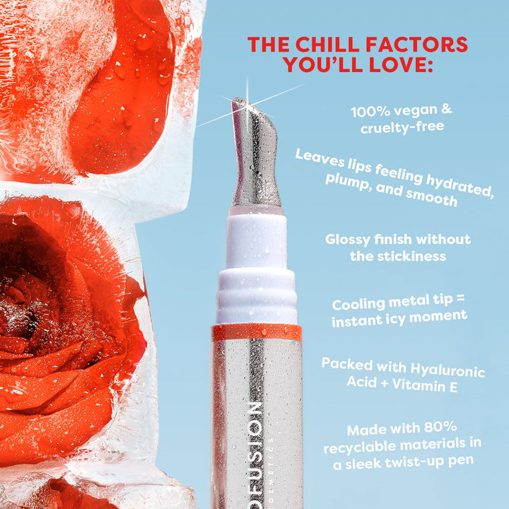 Frosted Kiss Cooling Plumping Lip Gloss