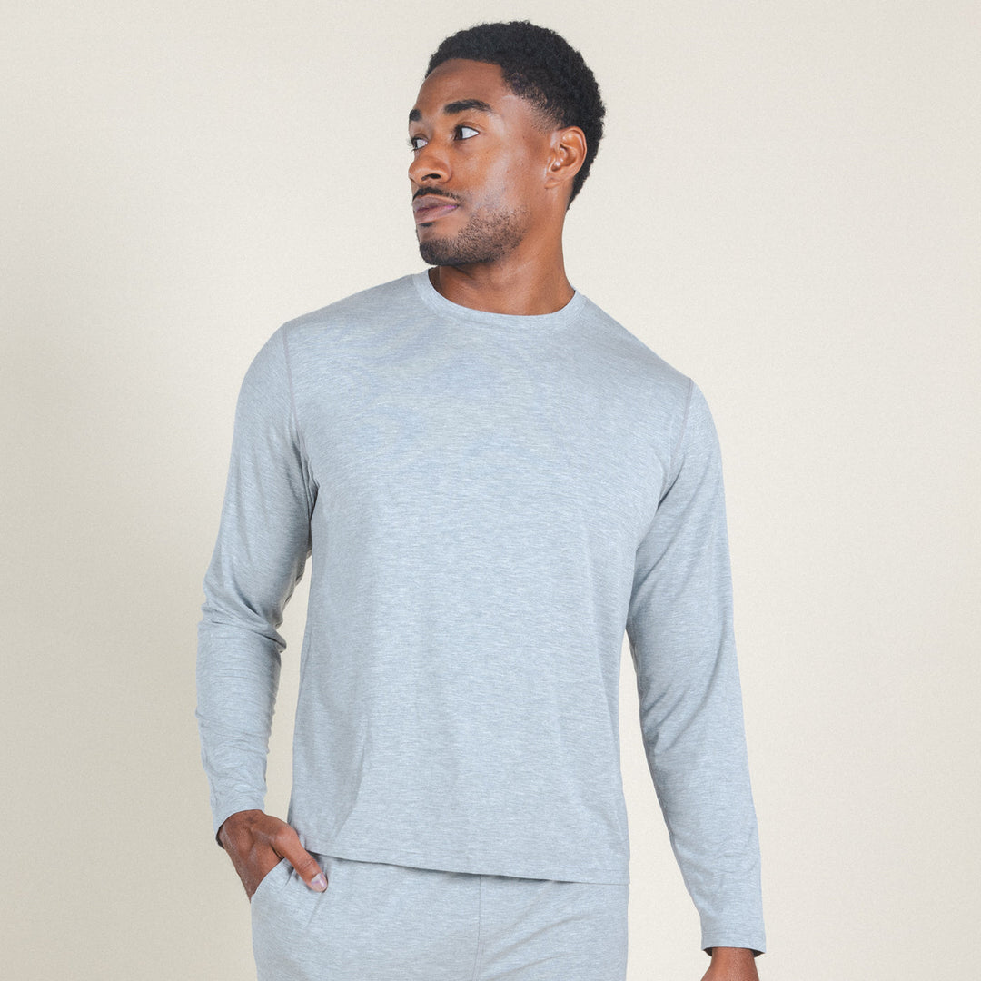 The Intramural Champ | Heather Grey SleepDeep™ Men’s Long Sleeve Pajama Shirt