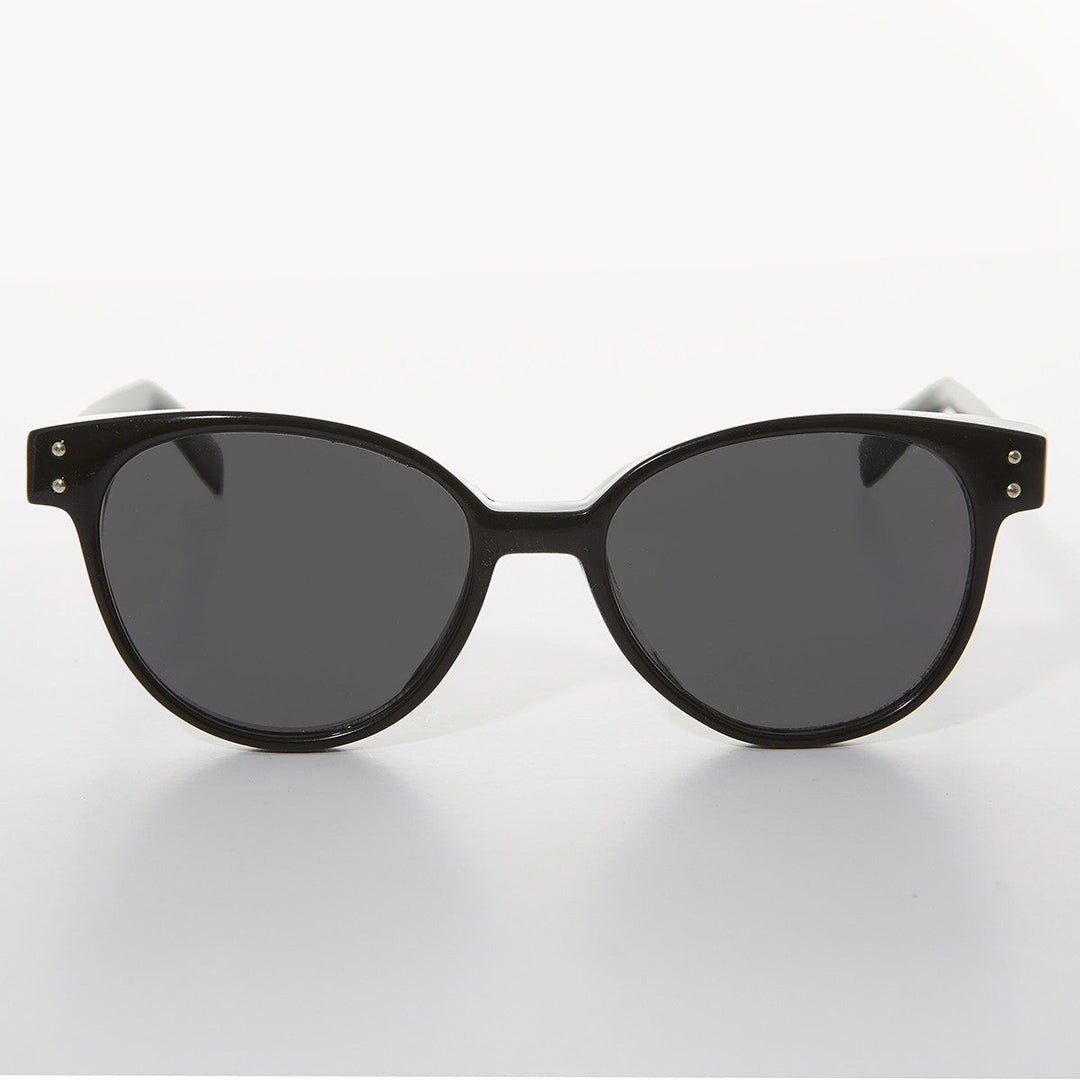 Round Horn Rim Cat Eye Women's Vintage Sunglass - Jackson