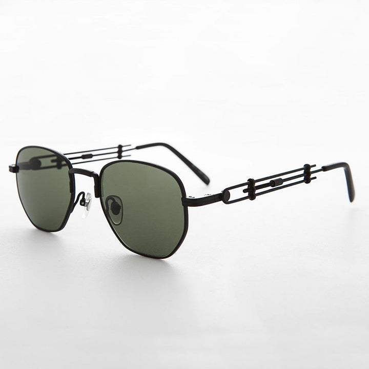 Square Vintage Sunglass with Industrial temples - Jagger
