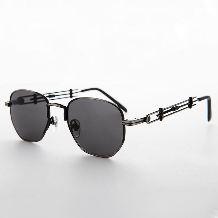 Square Vintage Sunglass with Industrial temples - Jagger