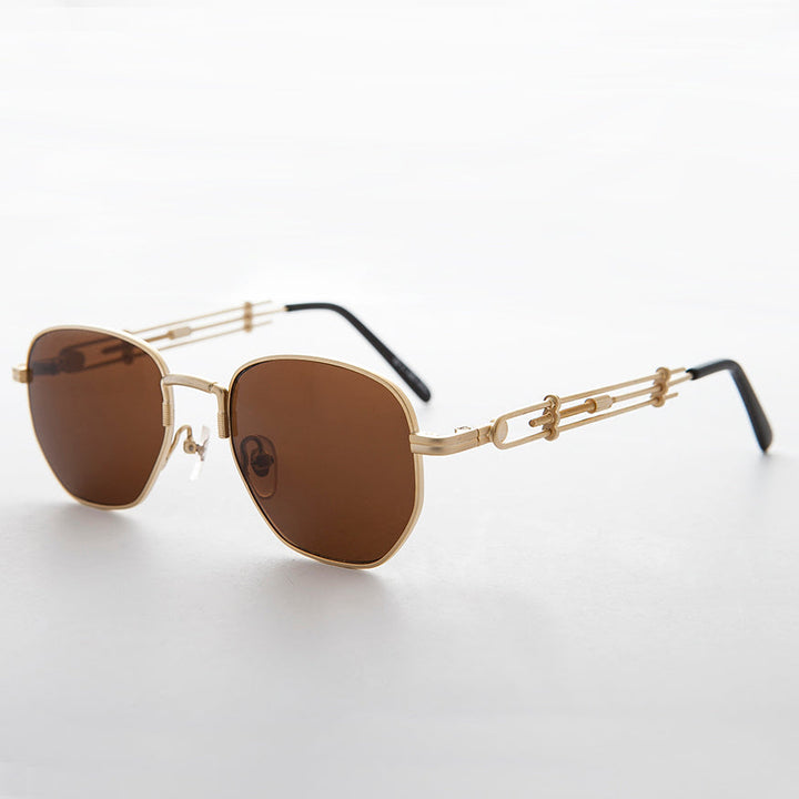 Square Vintage Sunglass with Industrial temples - Jagger