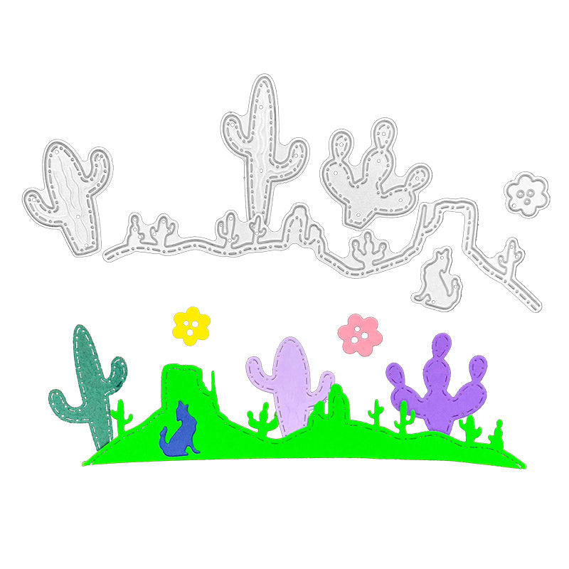 Cactus Border Scrapbooking Carbon Steel Cutting Die QJ81