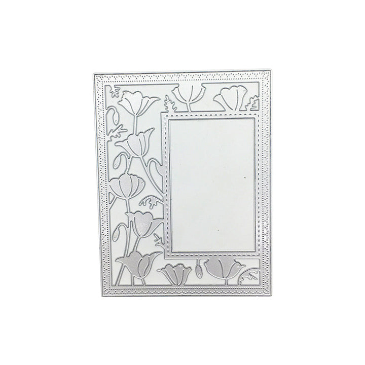 Floral Frame Scrapbooking Cutting Die by Wizardi QJ24