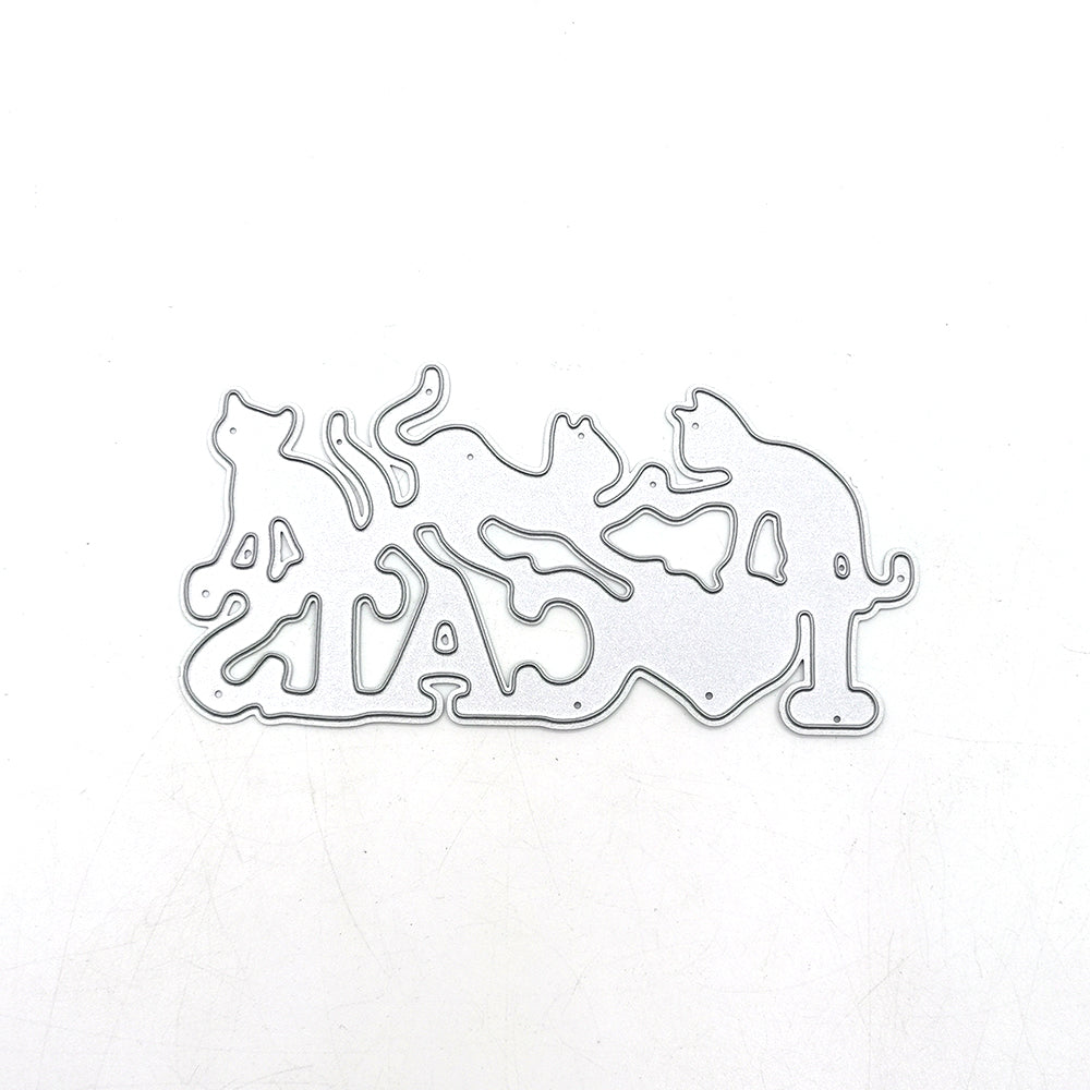 I Love Cats Scrapbooking Cutting Die by Wizardi QJ95