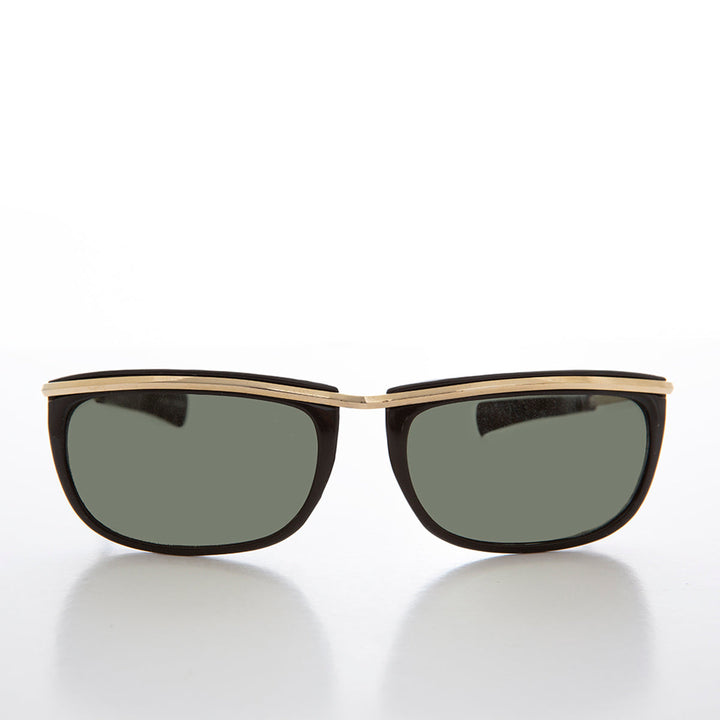 Sporty Gold Frame 90s Aviator Sunglass - Jenner