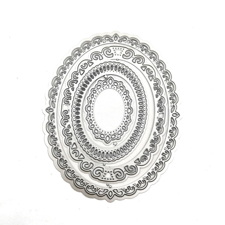 Oval Lace Scrapbooking Cutting Die by Wizardi QJ55