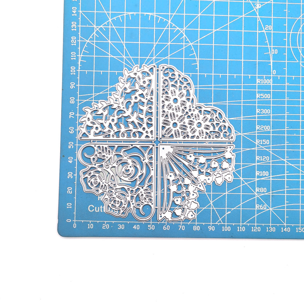 Floral Frame Scrapbooking Cutting Die by Wizardi QJ78