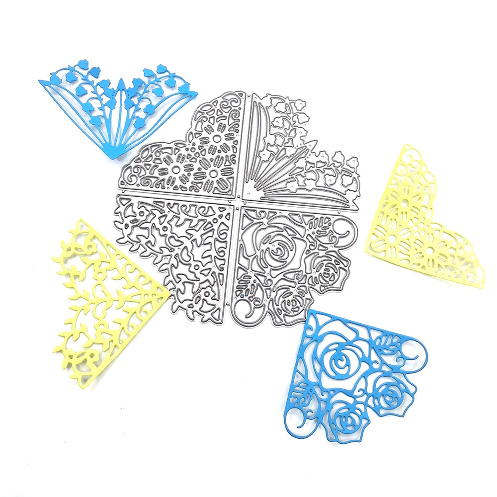Floral Frame Scrapbooking Cutting Die by Wizardi QJ78