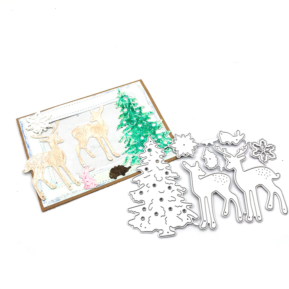 Winter Reindeer Scrapbooking Cutting Die by Wizardi QJ79