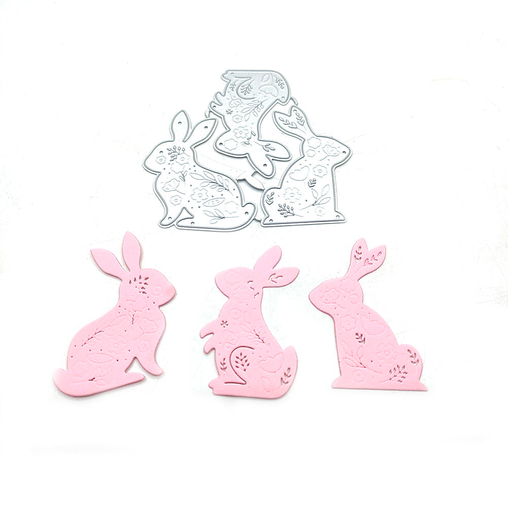 Rabbits Scrapbooking Cutting Die by Wizardi QJ39