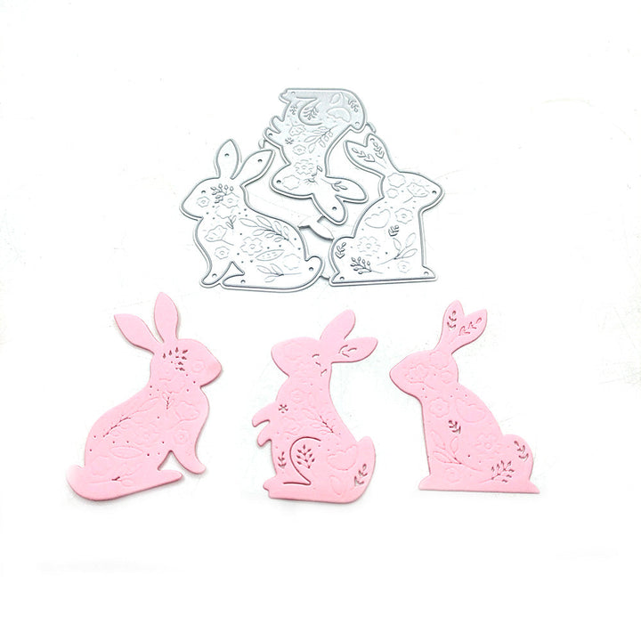 Rabbits Scrapbooking Cutting Die by Wizardi QJ39