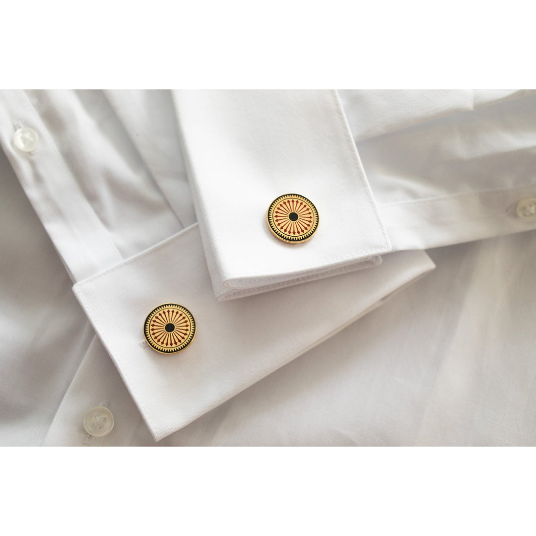 Mosaic Floor Round Cuff Links
