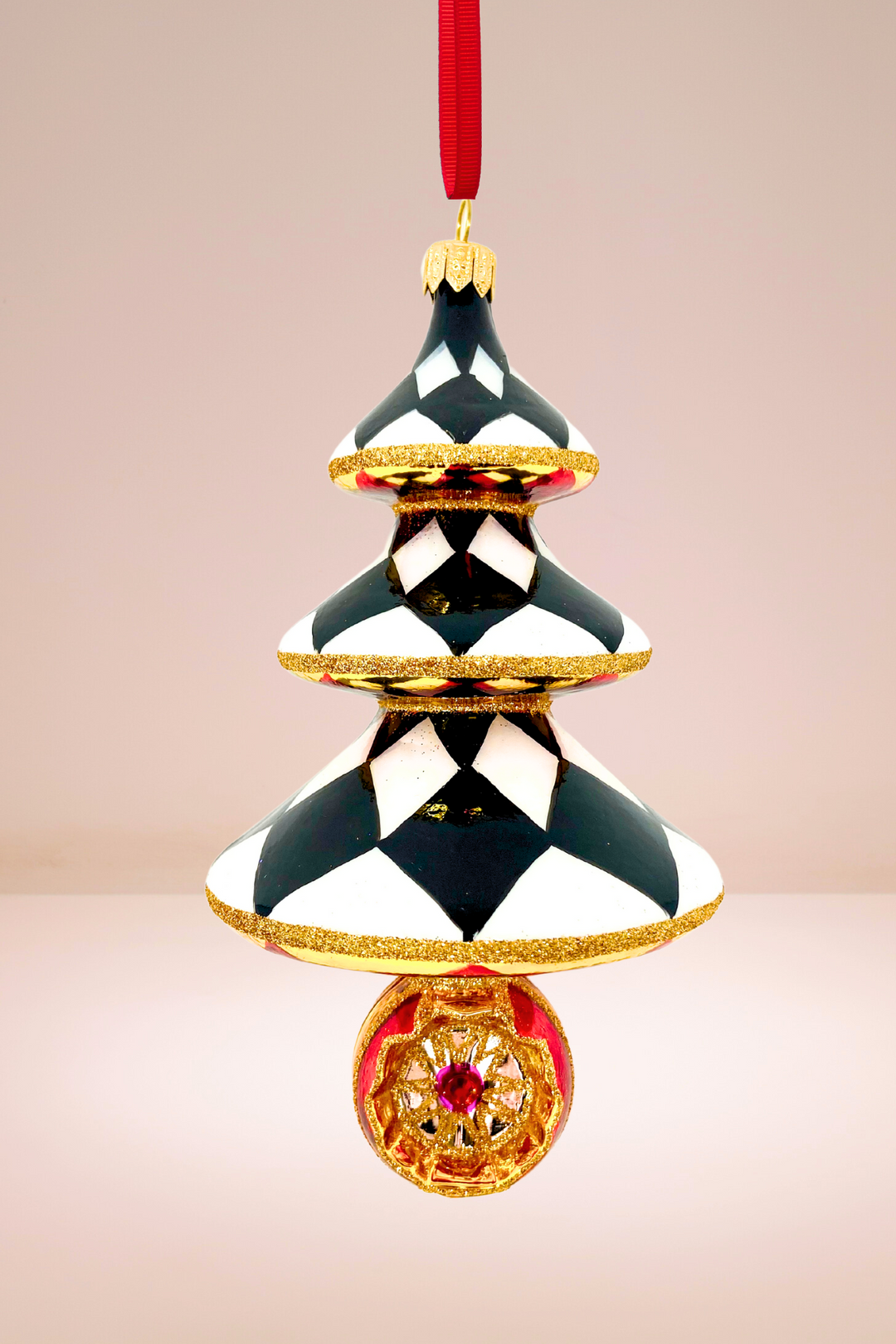 Jubilee Tree Reflector Glass Ornament