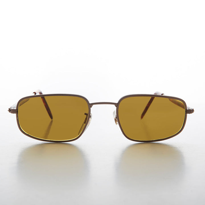 Rectangular Glass Lens Vintage Sunglass - Justin