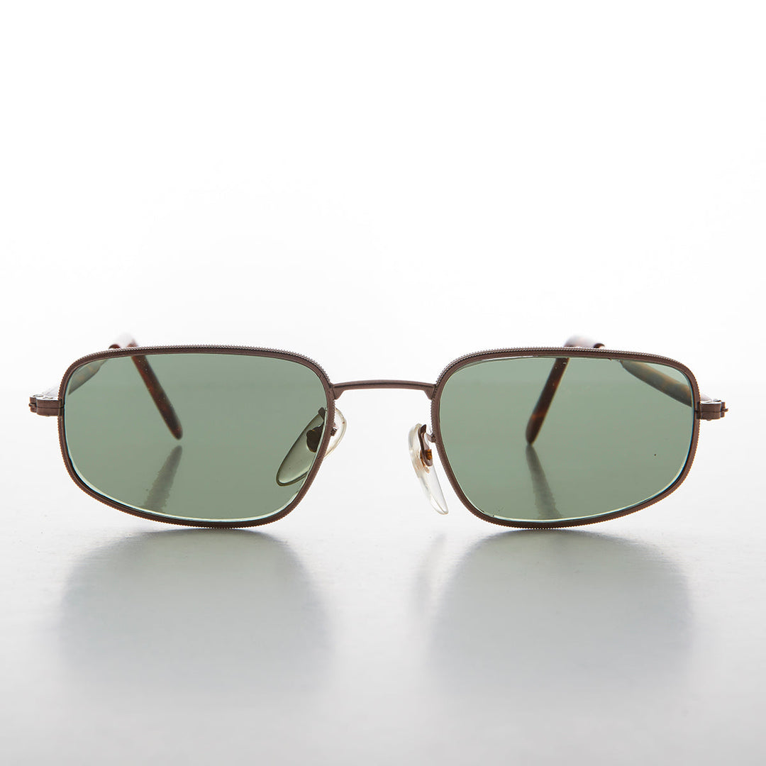 Rectangular Glass Lens Vintage Sunglass - Justin