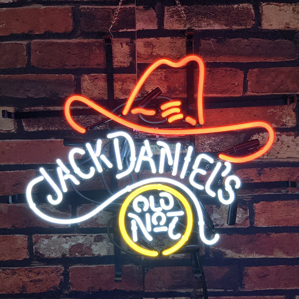 Jack Daniel's Old No.7 Whiskey Logo Neon Light Sign