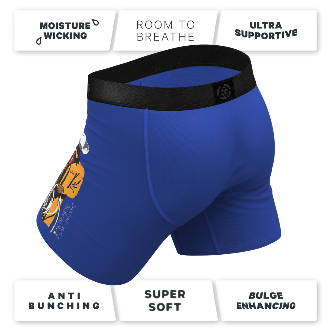 The Jackson | Blue Cowboy Shinesty x Diamond Cross Ranch Ball Hammock® Pouch Underwear With Fly