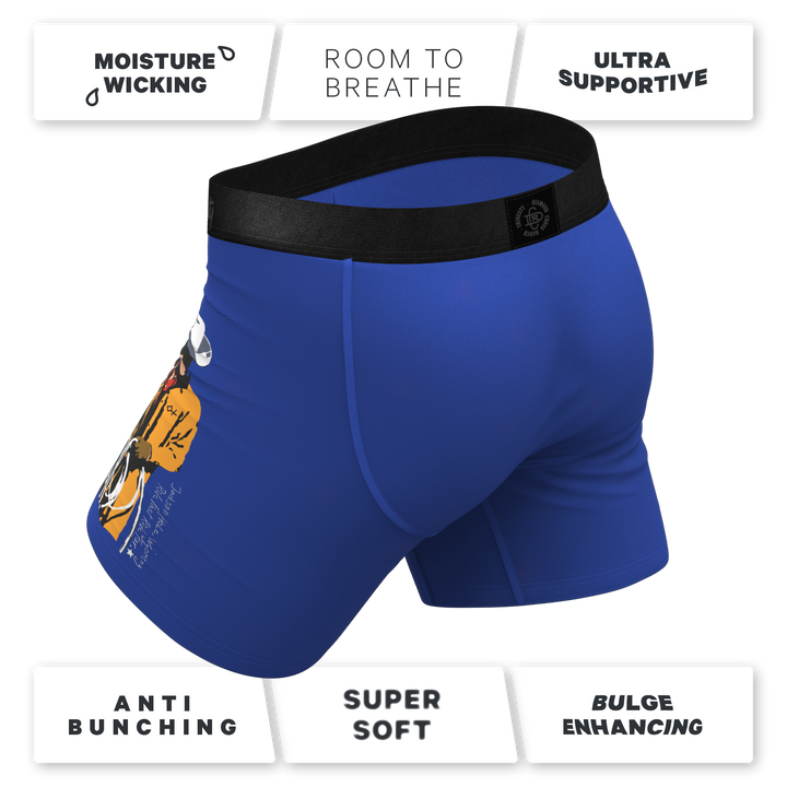 The Jackson | Blue Cowboy Shinesty x Diamond Cross Ranch Ball Hammock® Pouch Underwear With Fly