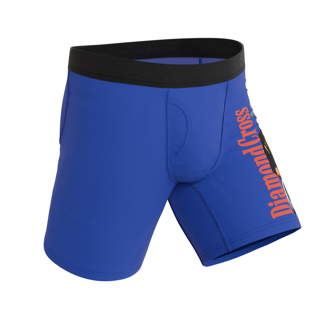 The Jackson | Blue Cowboy Shinesty x Diamond Cross Ranch Long Leg Ball Hammock® Pouch Underwear With Fly