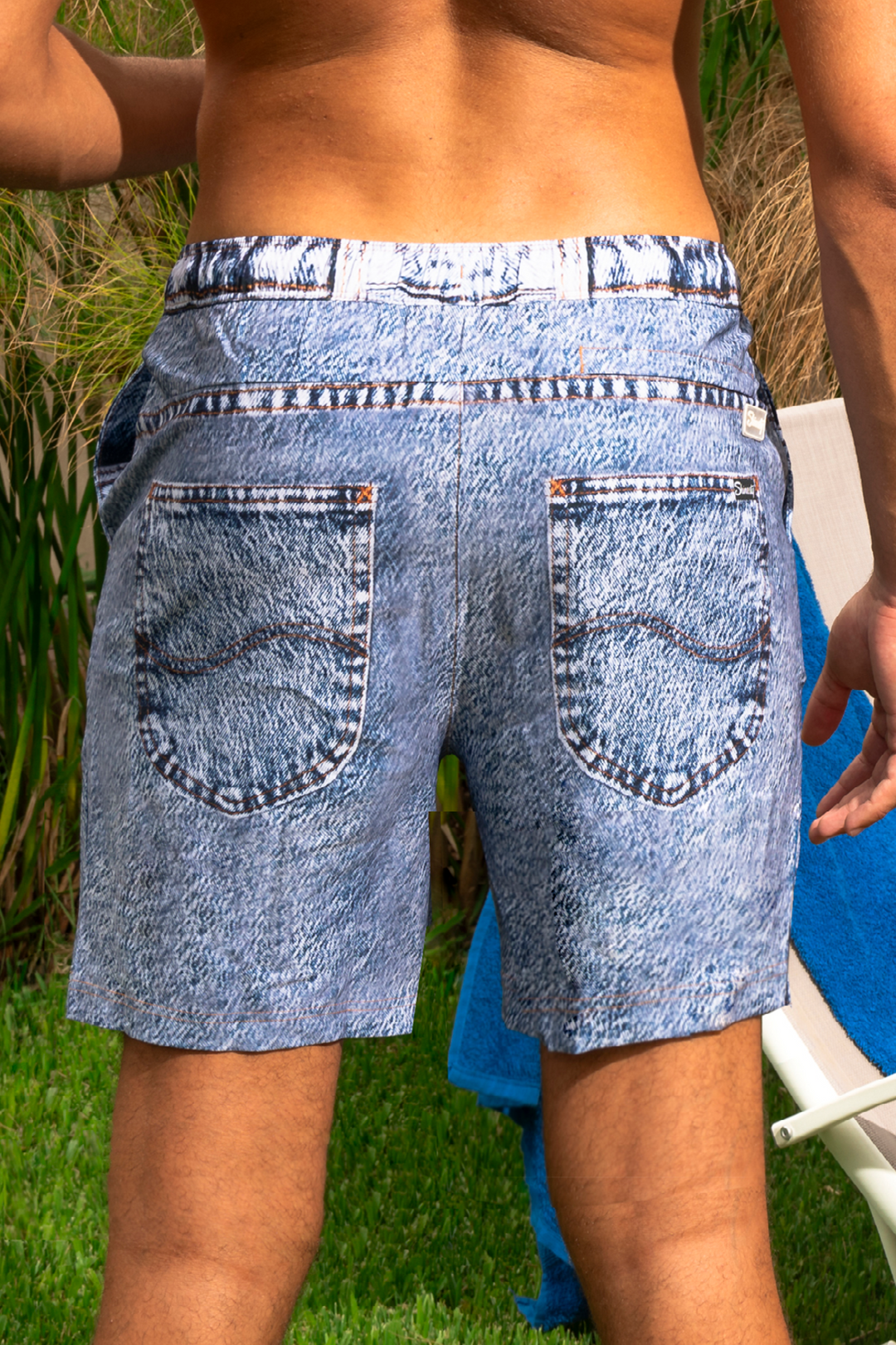 The Jacksonville Jort | Denim USA Ball Hammock® Pouch 8" Swim Trunks