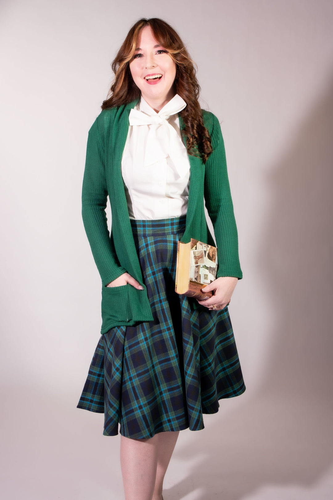 Haute Circle Skirt - Flannel, Blue & Teal Plaid