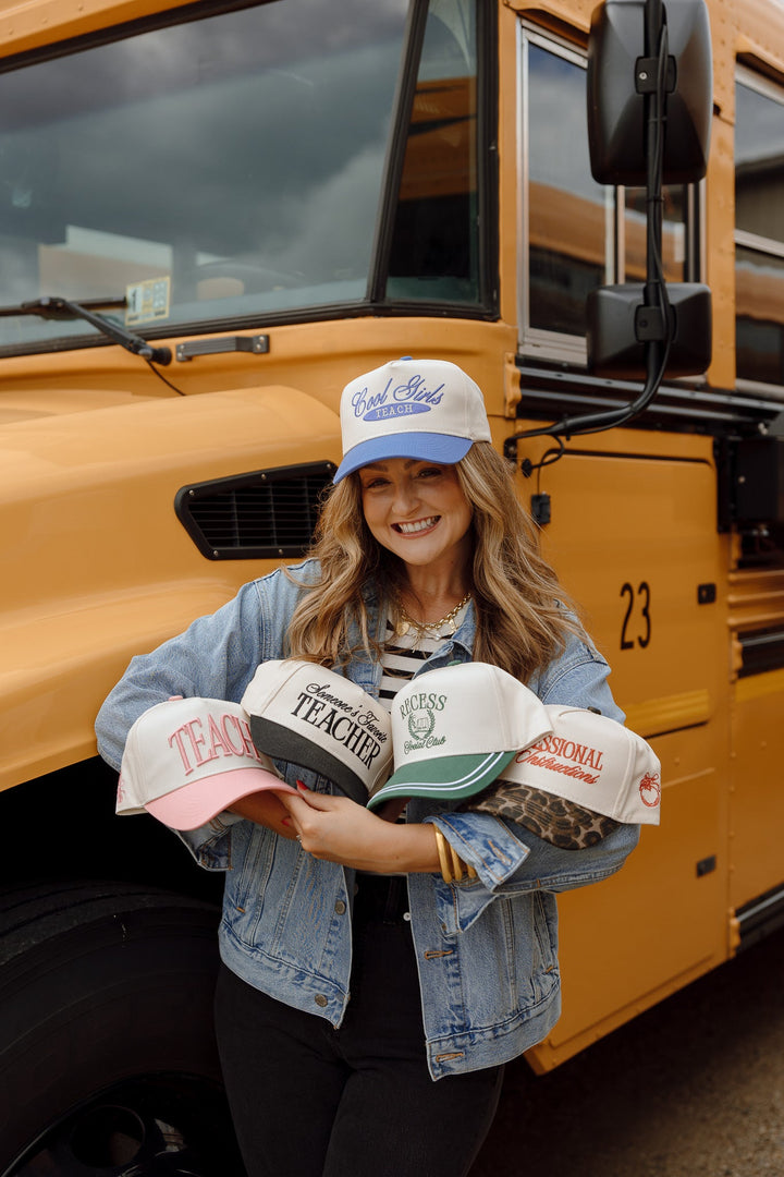 Cool Girls Teach - Periwinkle Vintage Trucker Hat