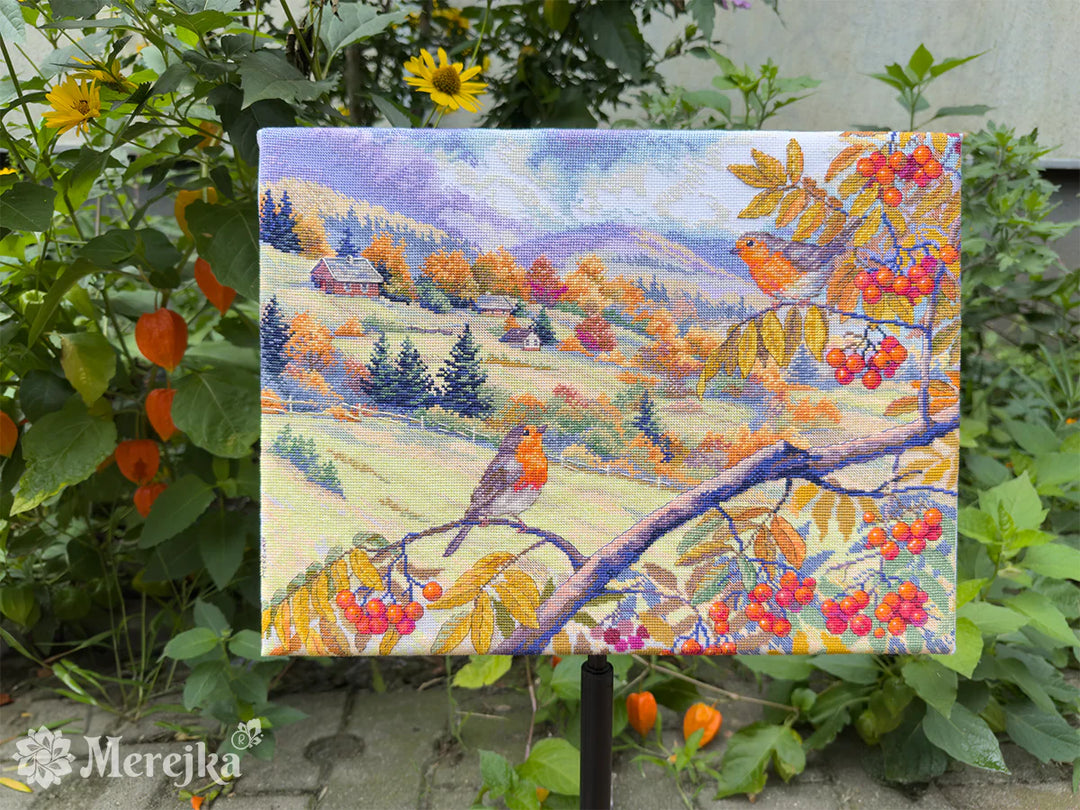 Hills Laced with Gold Counted Cross Stitch Kit by Merejka K-274