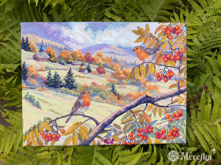Hills Laced with Gold Counted Cross Stitch Kit by Merejka K-274