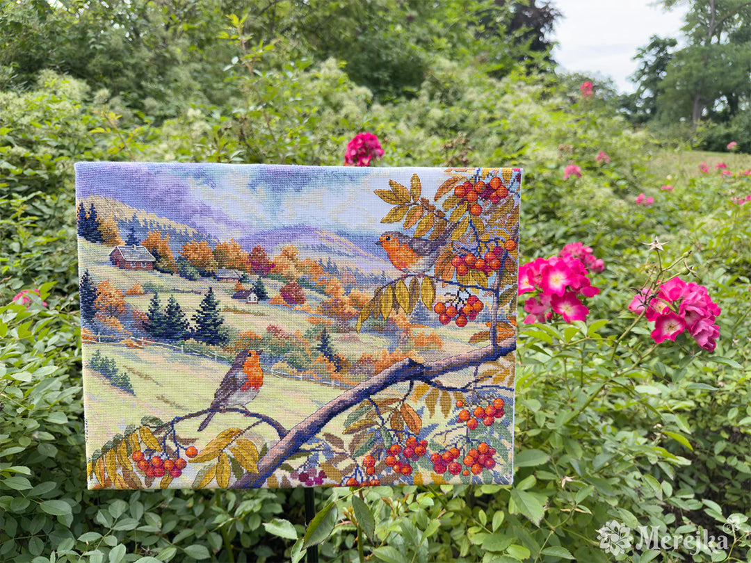 Hills Laced with Gold Counted Cross Stitch Kit by Merejka K-274