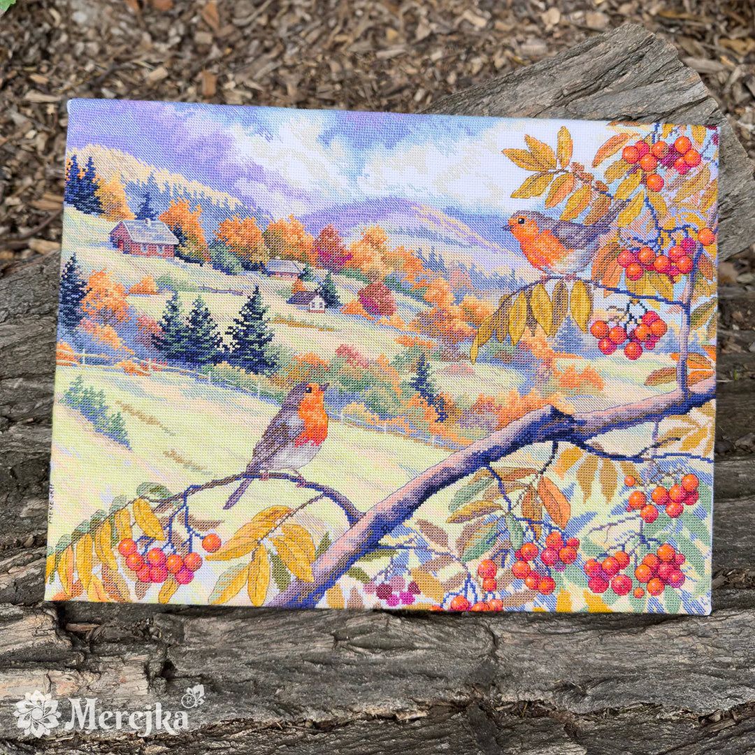 Hills Laced with Gold Counted Cross Stitch Kit by Merejka K-274