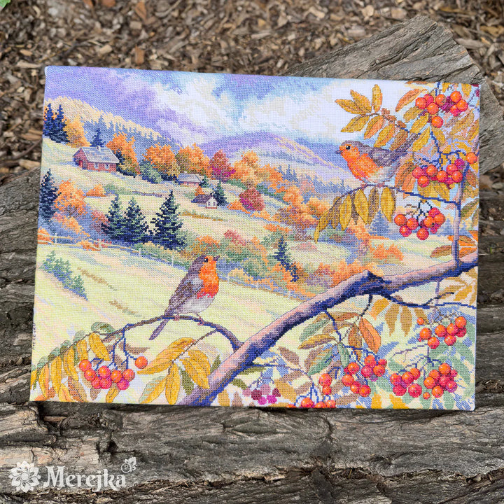Hills Laced with Gold Counted Cross Stitch Kit by Merejka K-274