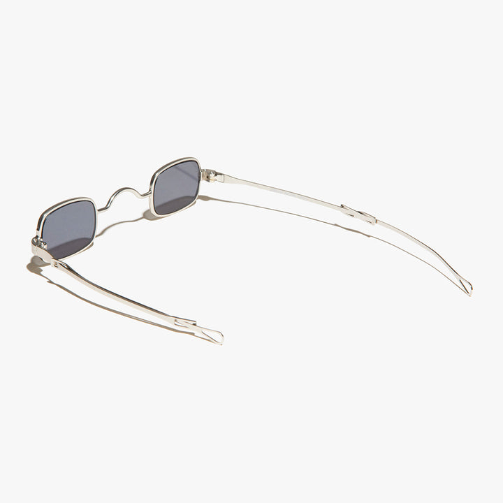 Tiny Rectangular Spectacle Sunglass with Sliding Temples - Kane