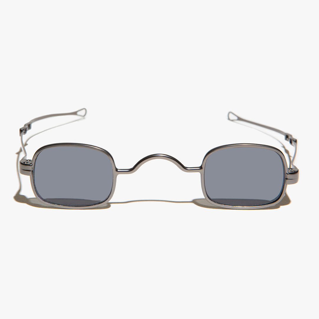 Tiny Rectangular Spectacle Sunglass with Sliding Temples - Kane