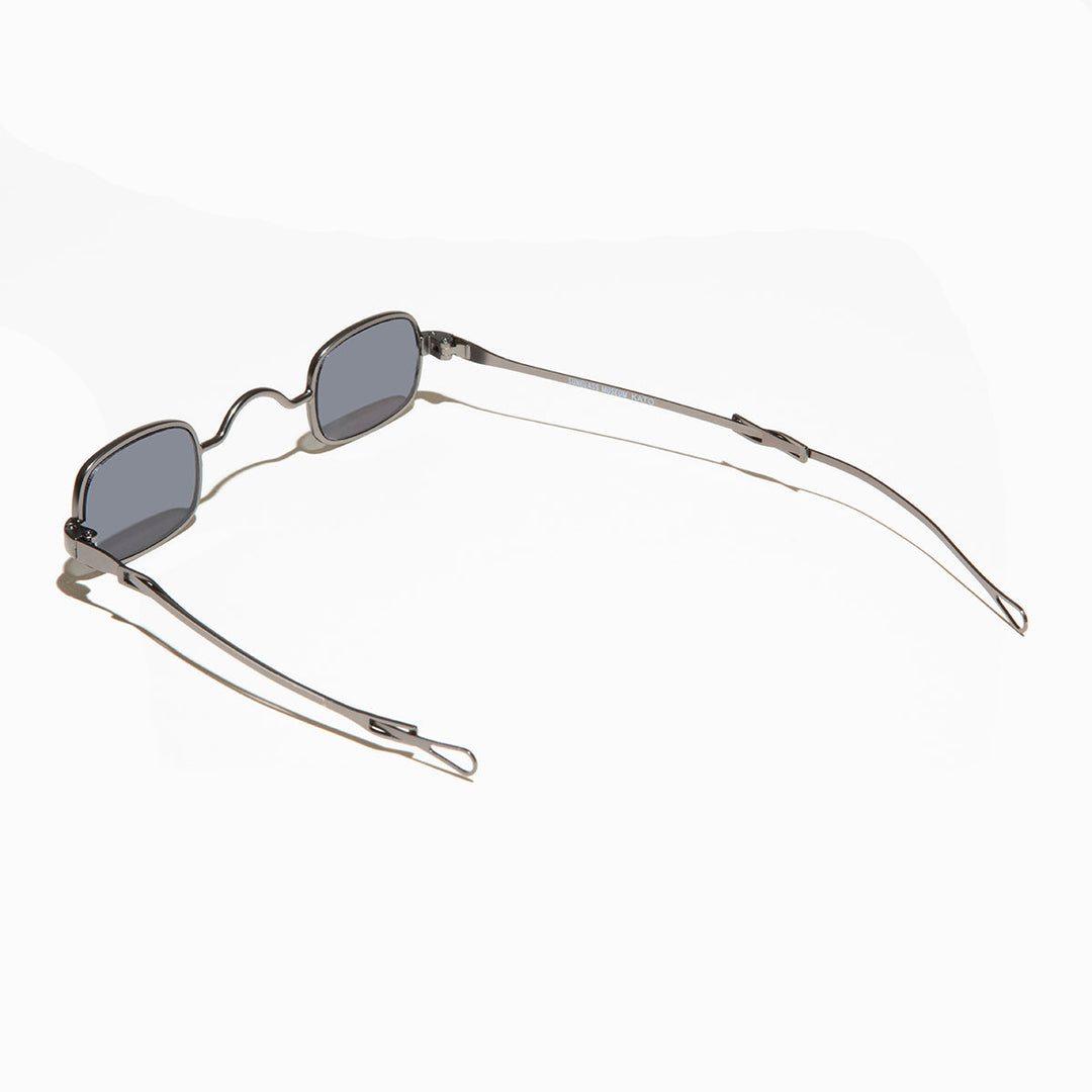 Tiny Rectangular Spectacle Sunglass with Sliding Temples - Kane