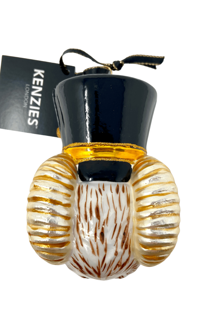 Royal Guard Ram Head Polish Glass Ornament