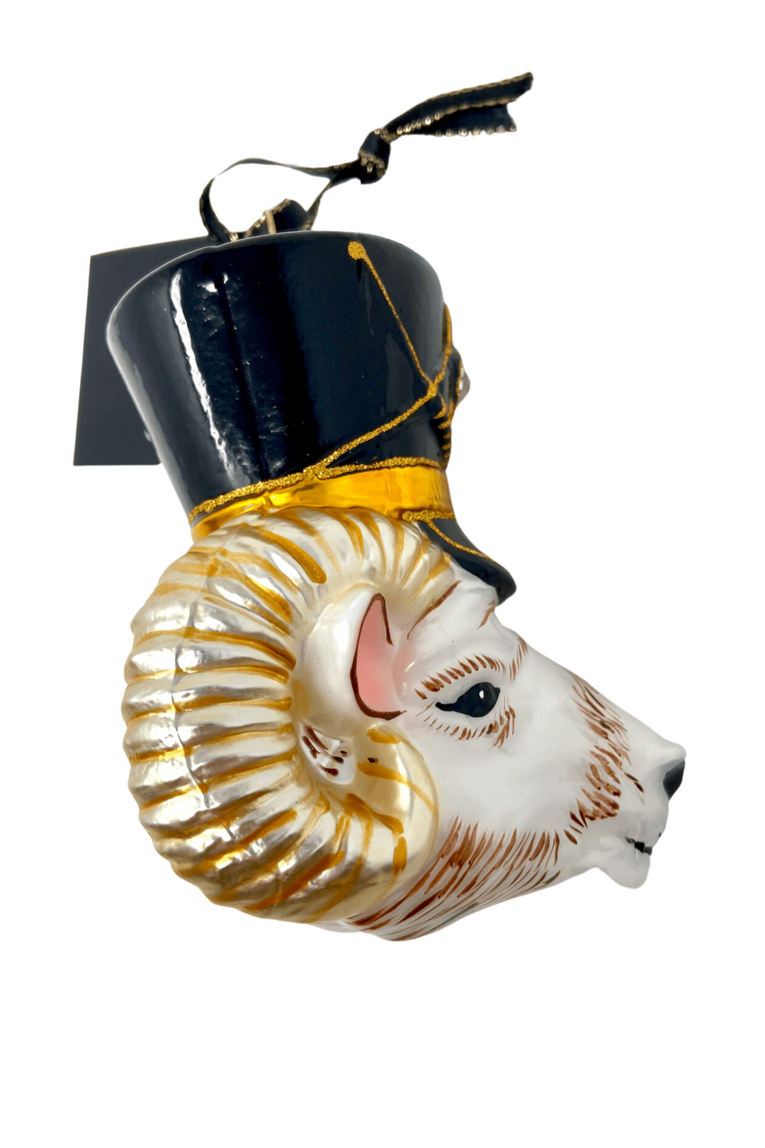 Royal Guard Ram Head Polish Glass Ornament