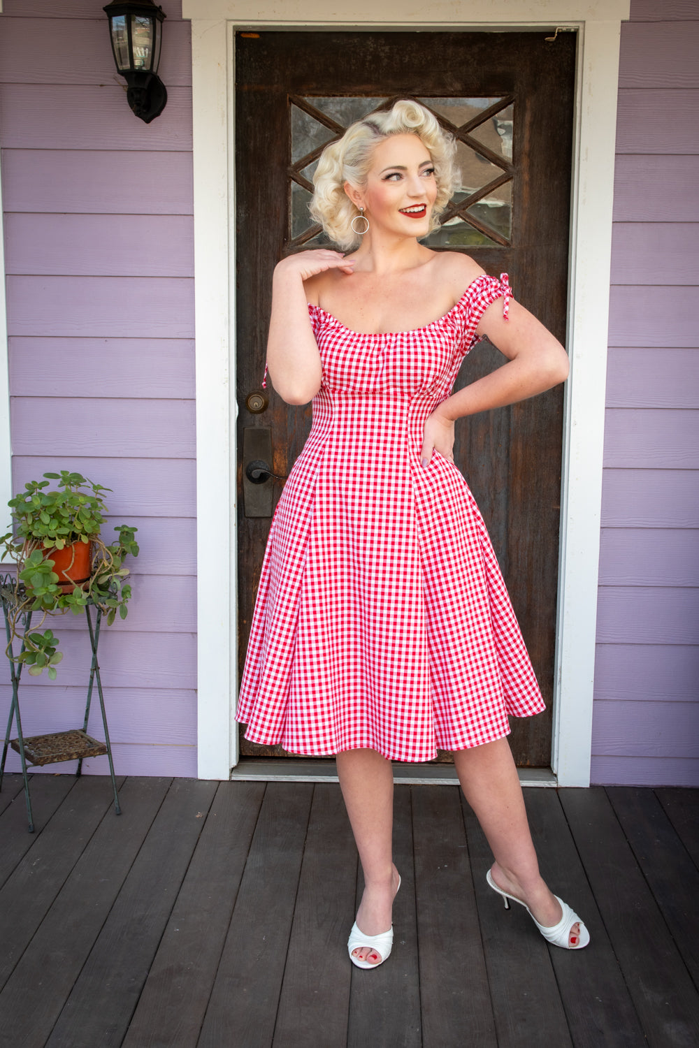 Hilda Dress - Red Gingham