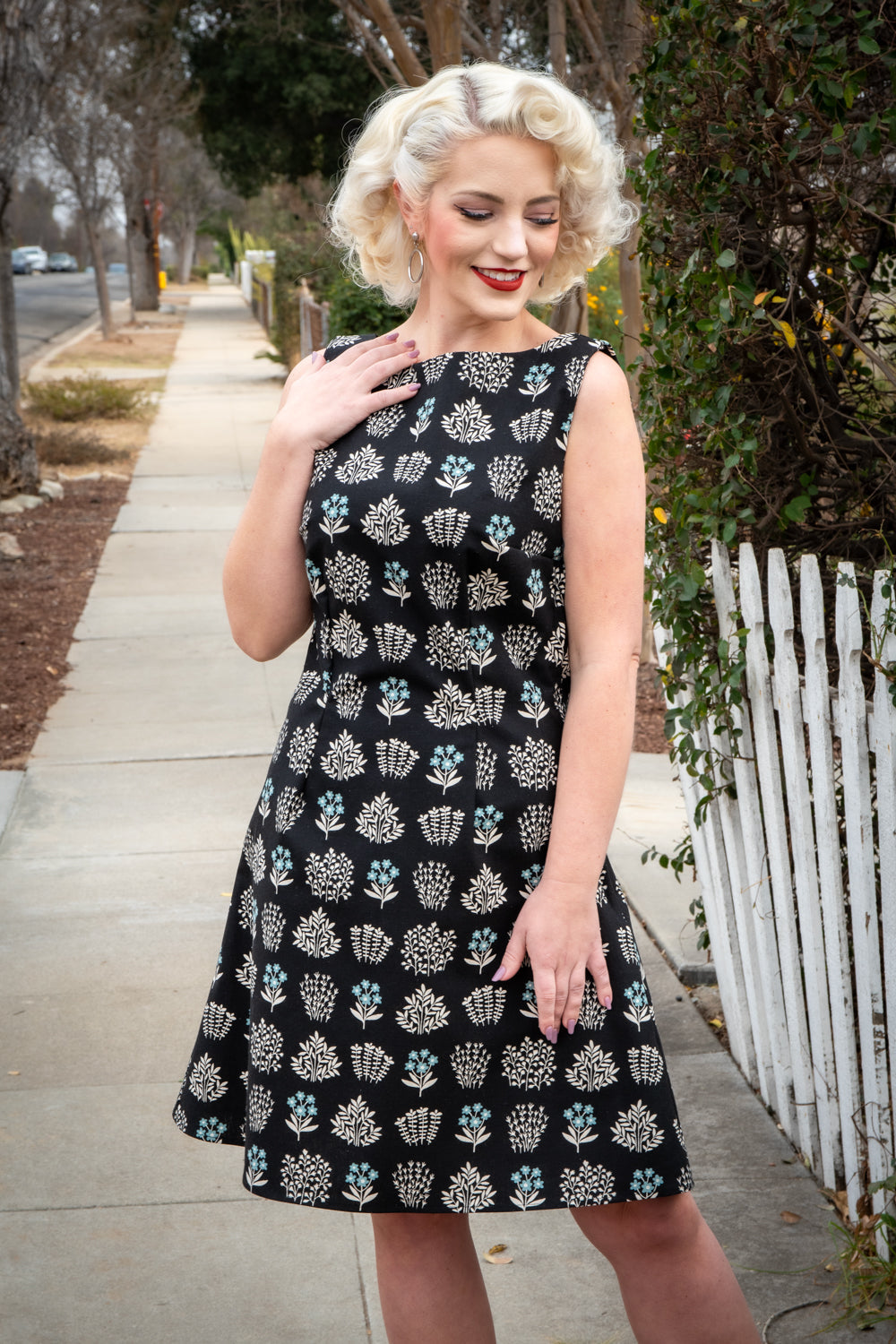 Nancy Shift Dress - Forget Me Not