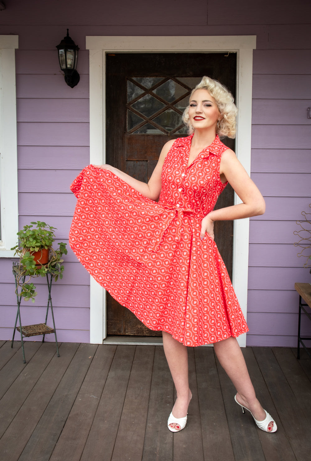 Staci Dress- Laurel & Bees, Cherry Red