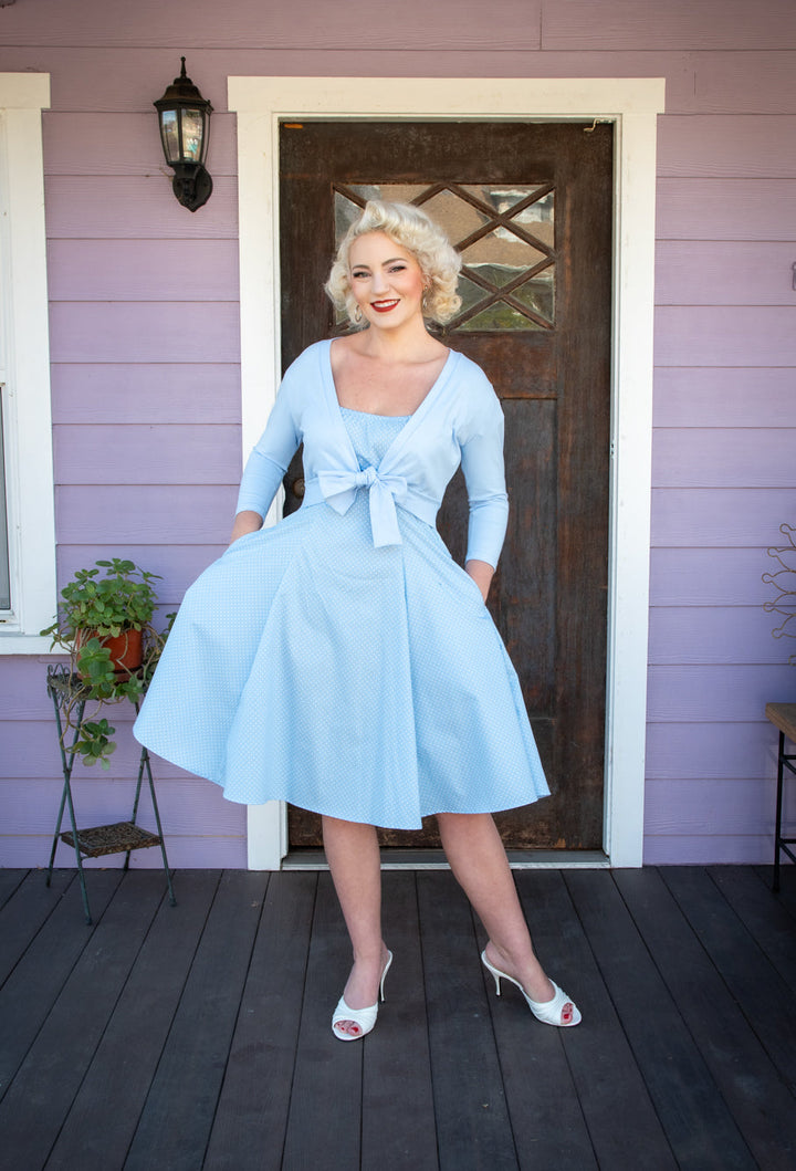 Hilda Dress - Baby Blue Dot *sale