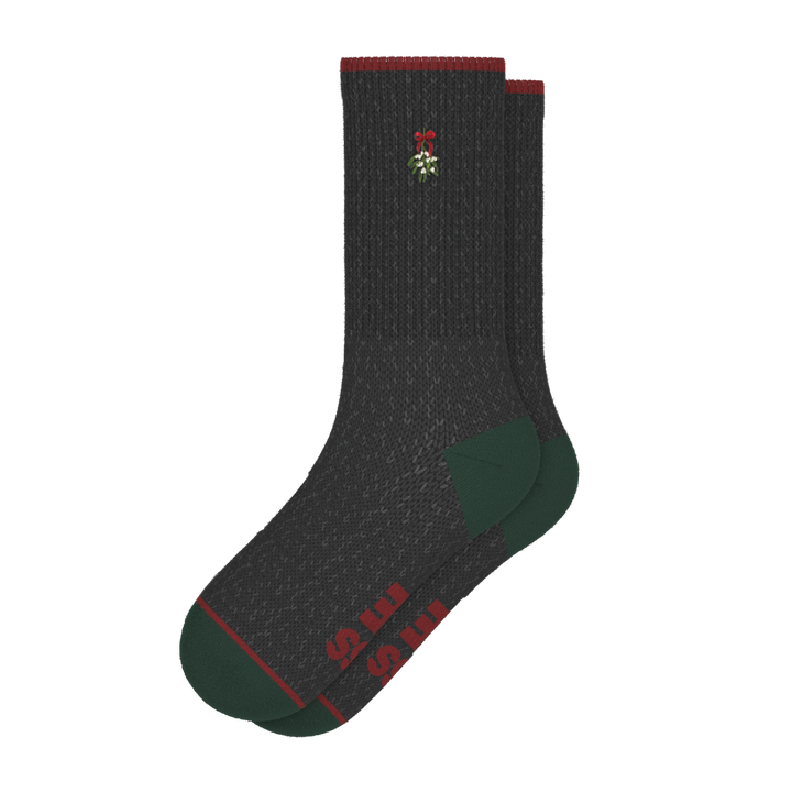 The Kiss Me There | Mistletoe Heel Hammock™ Crew Socks