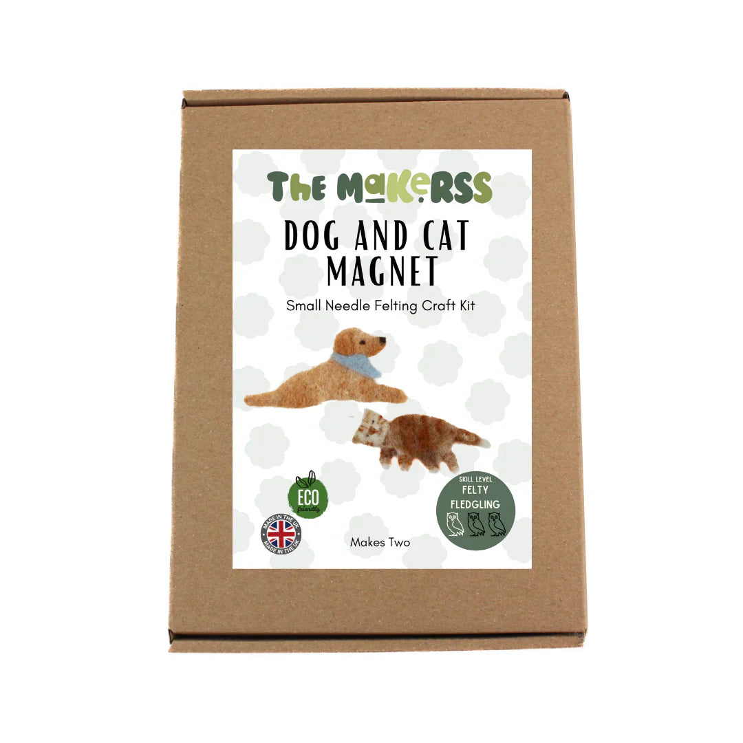 Dog and Cat Magnet Needle Felting Kit by The Makerss DogandCatMagnetNeedleFeltSmallKit