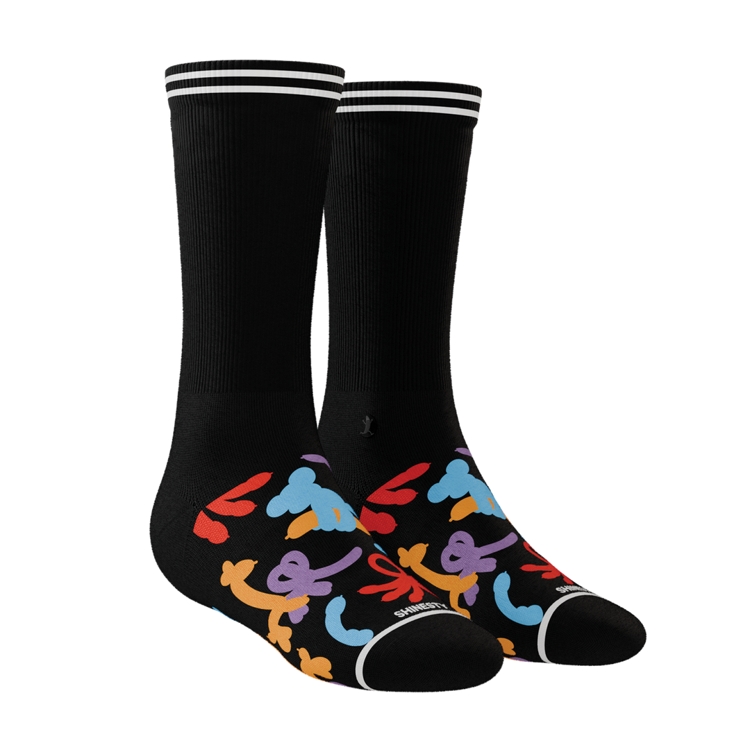 The Knot Tonights | Balloon Animal Heel Hammock™ Crew Socks