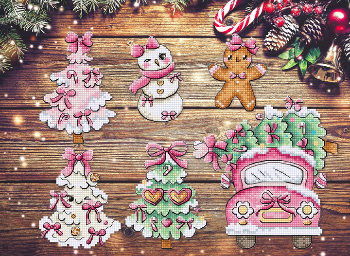 Sweetmas Ornaments Counted Cross Stitch Kit by Letistitch L9969