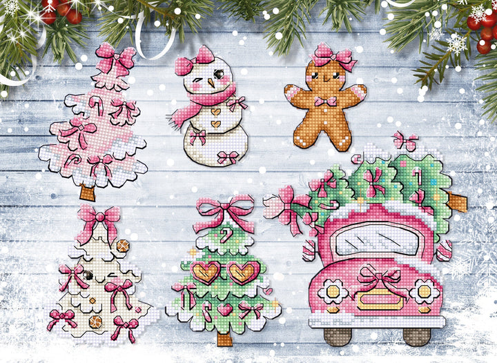 Sweetmas Ornaments Counted Cross Stitch Kit by Letistitch L9969