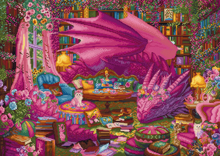 The Reading Realm Counted Cross Stitch Kit by Letistitch L9970
