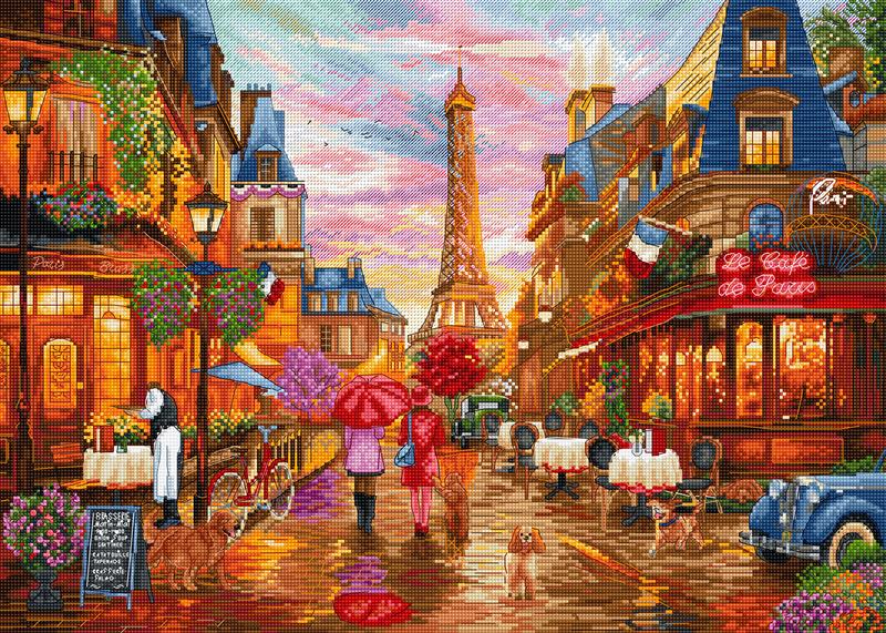 After the Rain, Paris Counted Cross Stitch Kit by Letistitch L9975